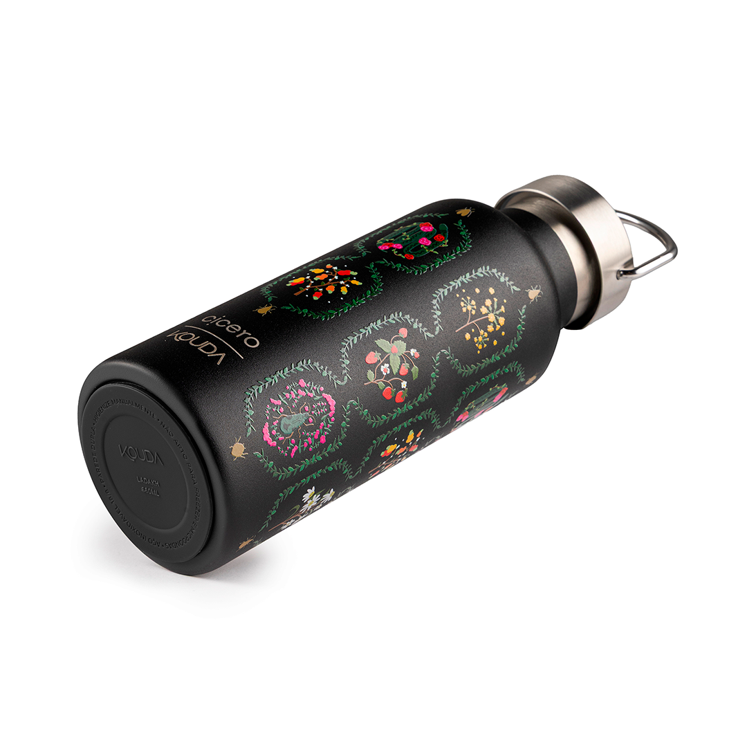 Garrafa Térmica Kouda Martial - 500ml - Jardim - Preto