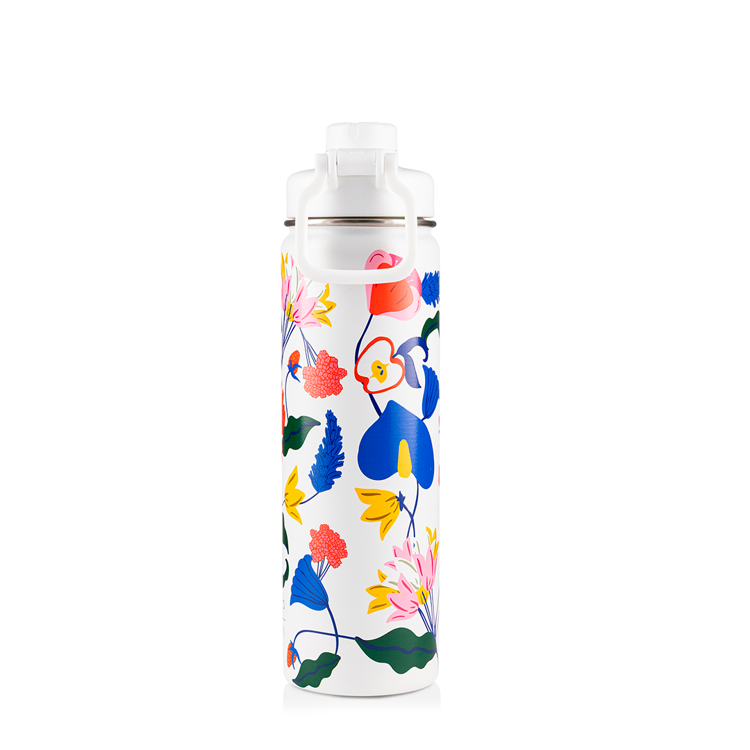 Garrafa Térmica Kouda Ladakh - 660ml - Doce Florada - Branco