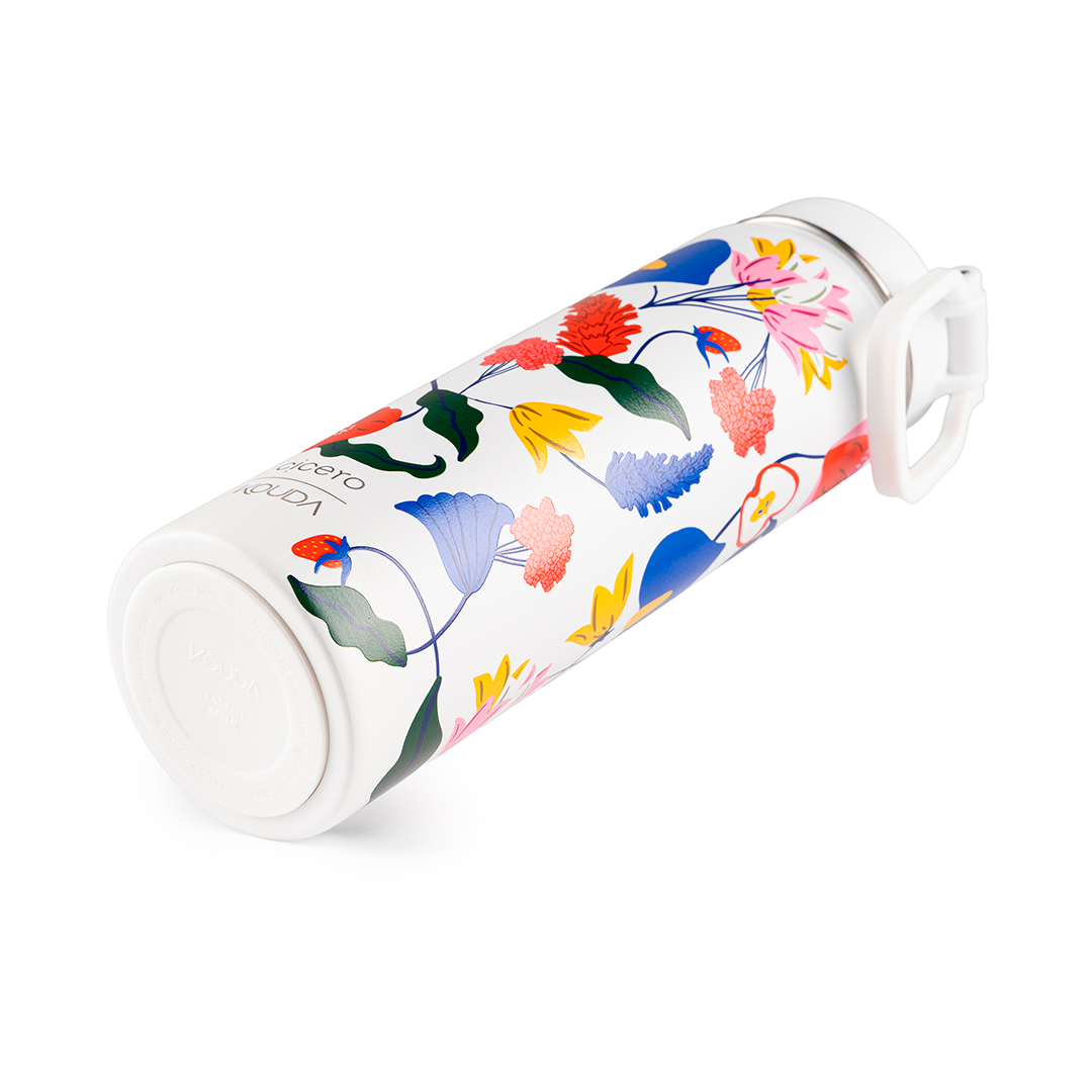 Garrafa Térmica Kouda Ladakh - 660ml - Doce Florada - Branco