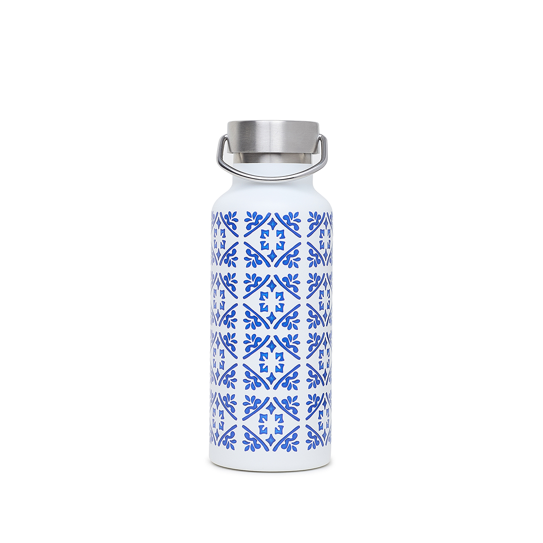 Garrafa Térmica Kouda Martial - 500ml - Arranjo - Branco - Cicero