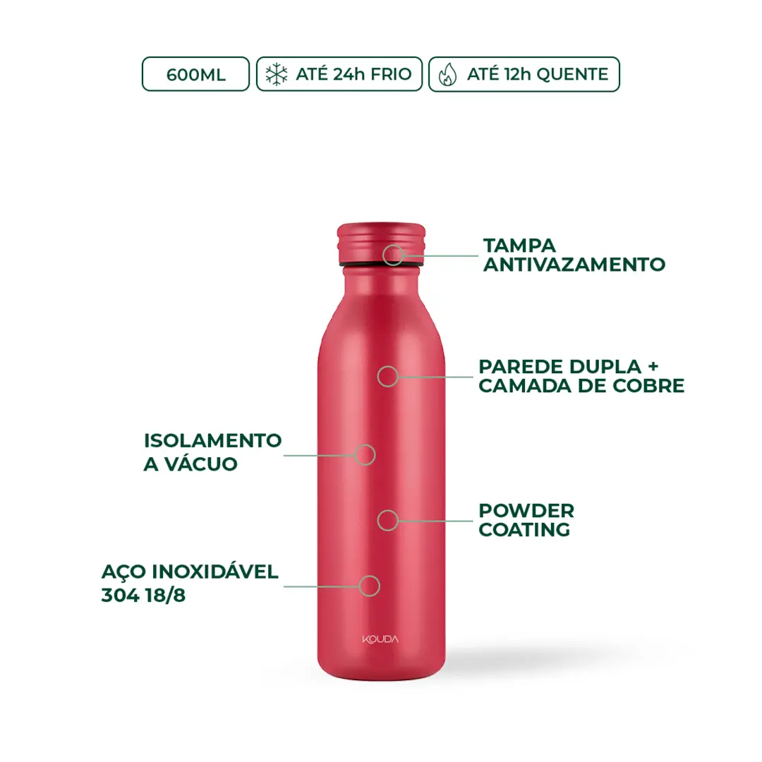 Garrafa Térmica Kouda Krios - 600ml