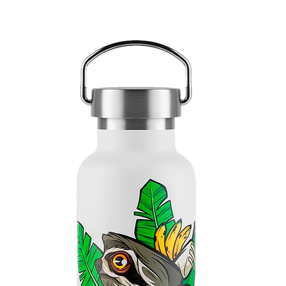 Garrafa Térmica Martial - Bicho Preguiça - F. Garu - 500ml - Branco