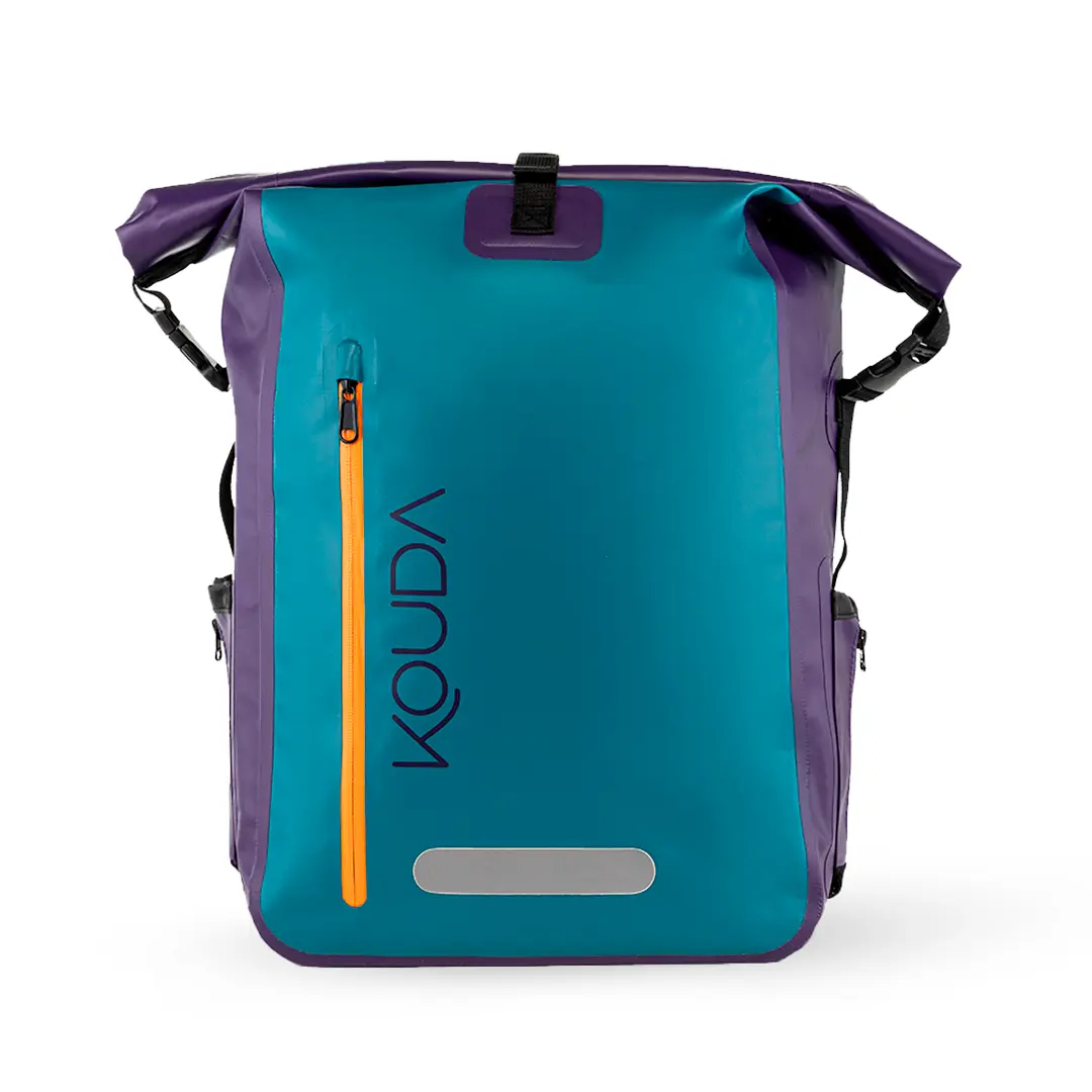 Mochila Estanque Kouda Moz - 33 litros - Turquesa E Roxo