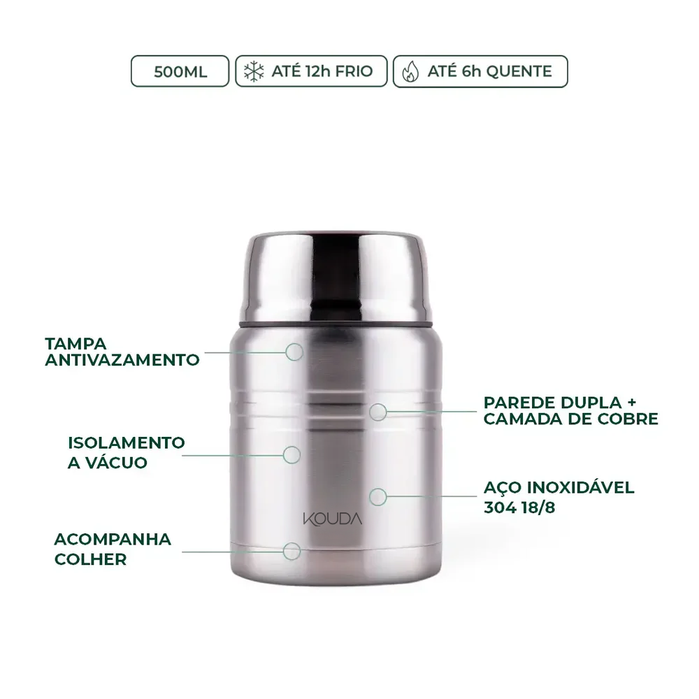 Pote Térmico Kouda Lena - 500ml