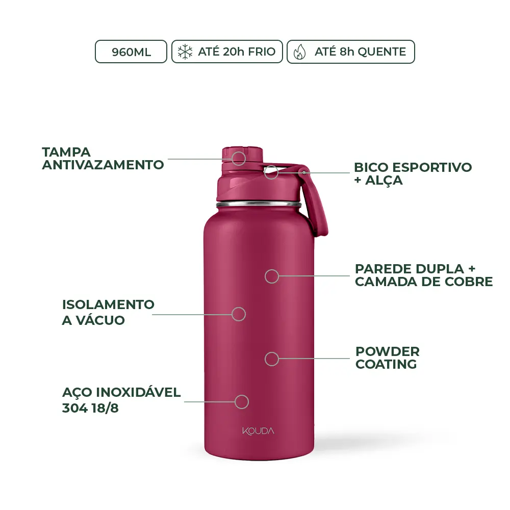 Garrafa Térmica Kouda Ladakh - 960ml