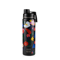 Garrafa Térmica Kouda Ladakh - 660ml - Doce Florada - Preto - Cicero