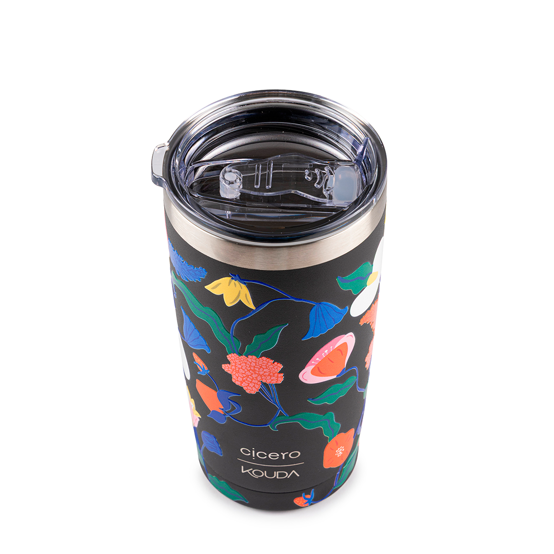 Copo Térmico Kouda Don - 500ml - Doce Florada - Preto - Cicero