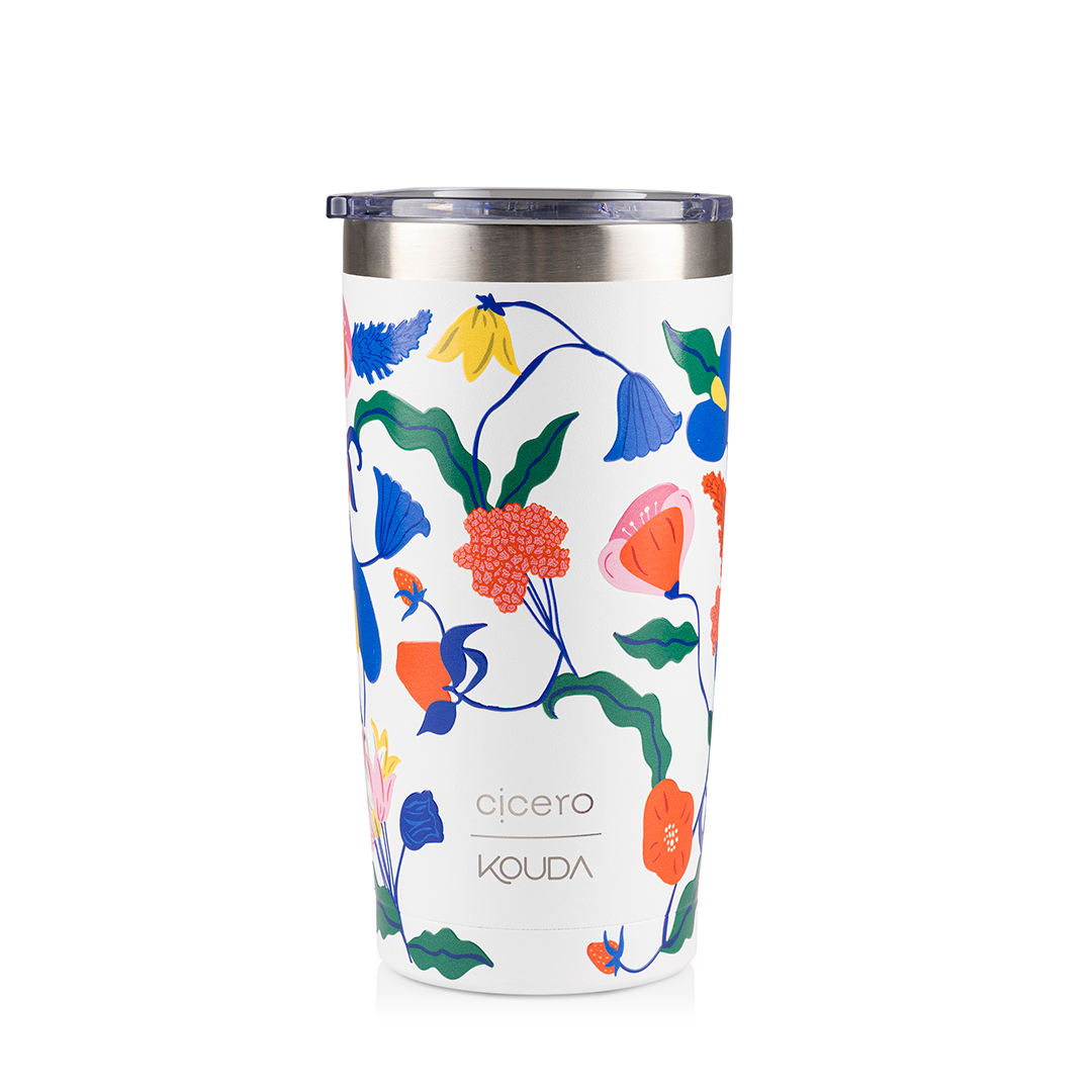 Copo Térmico Kouda Don - 500ml - Doce Florada - Branco - Cicero