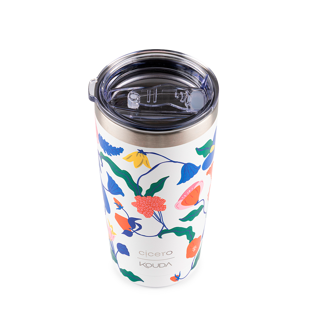 Copo Térmico Kouda Don - 500ml - Doce Florada - Branco - Cicero