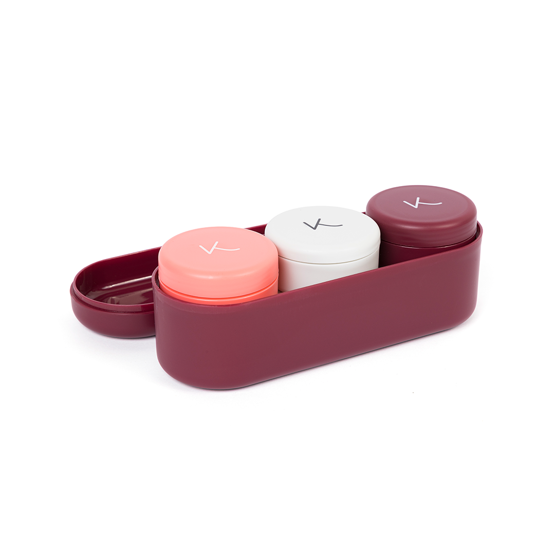 Conjunto de Porta Snacks Bento Petit - Marsala
