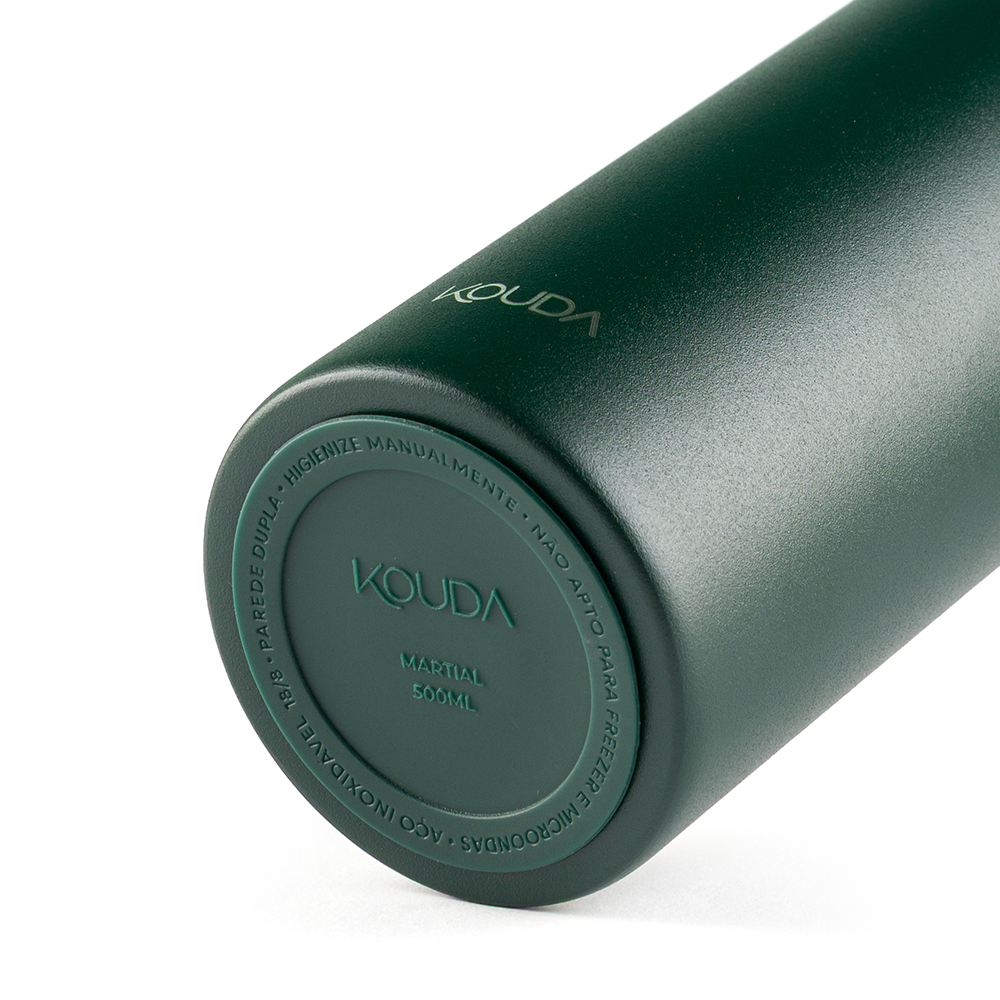Garrafa Térmica Kouda Martial - 500ml - Verde Escuro