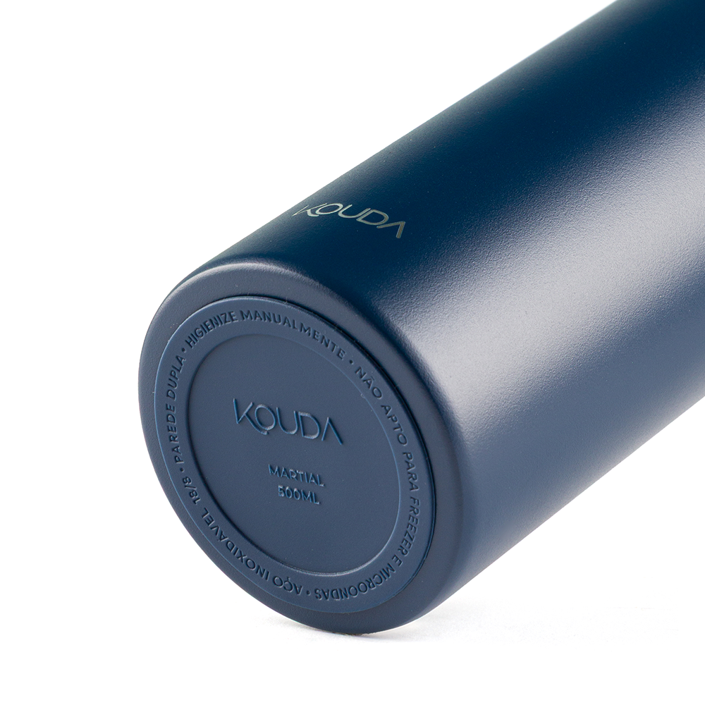 Garrafa Térmica Kouda Martial - 500ml - Azul-marinho
