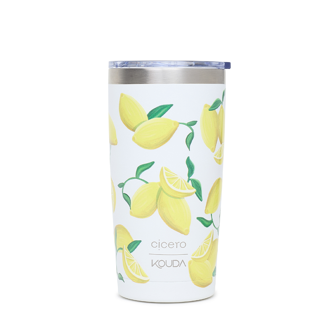 Copo Térmico Kouda Don - 500ml - Limão Siciliano - Branco - Cicero