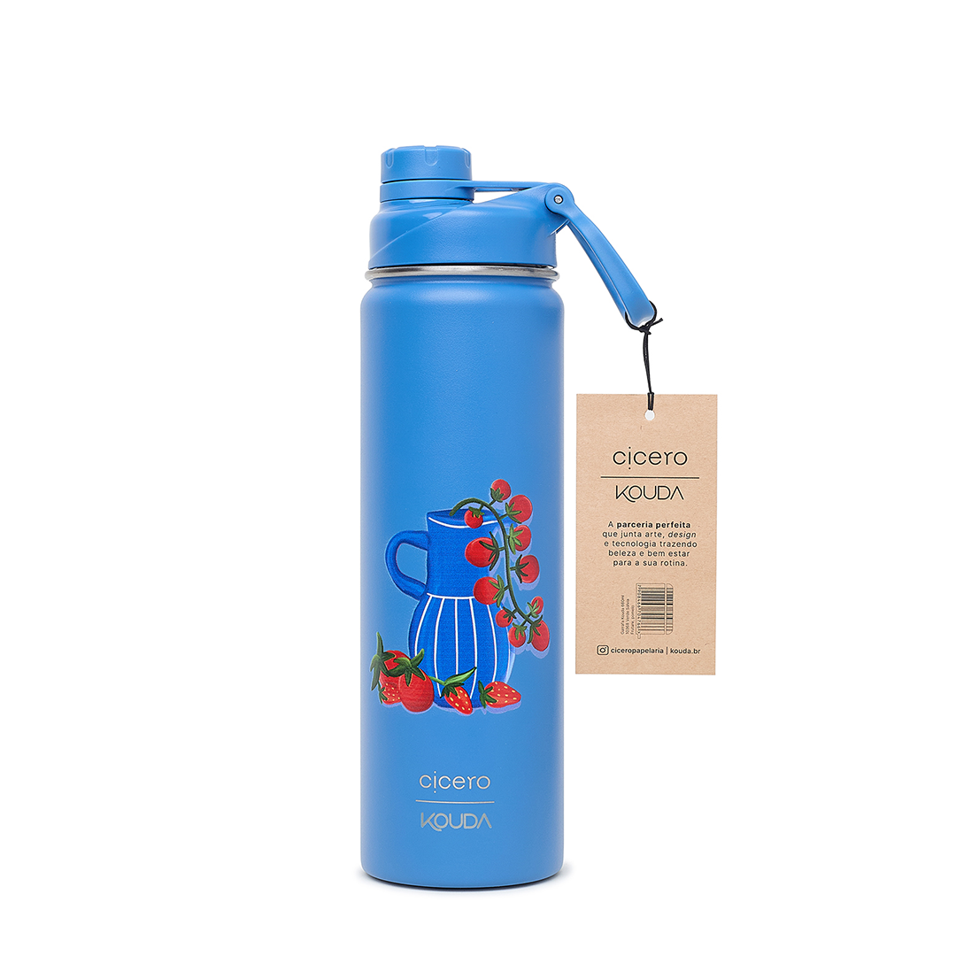Garrafa Térmica Kouda Ladakh - 660ml - Arranjo - Azul - Cicero