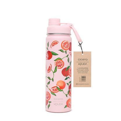 Garrafa Térmica Kouda Ladakh - 660ml - Pomelo - Rosa Claro - Cicero