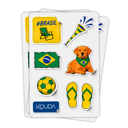 Cartela de Adesivos Kouda - Brasil