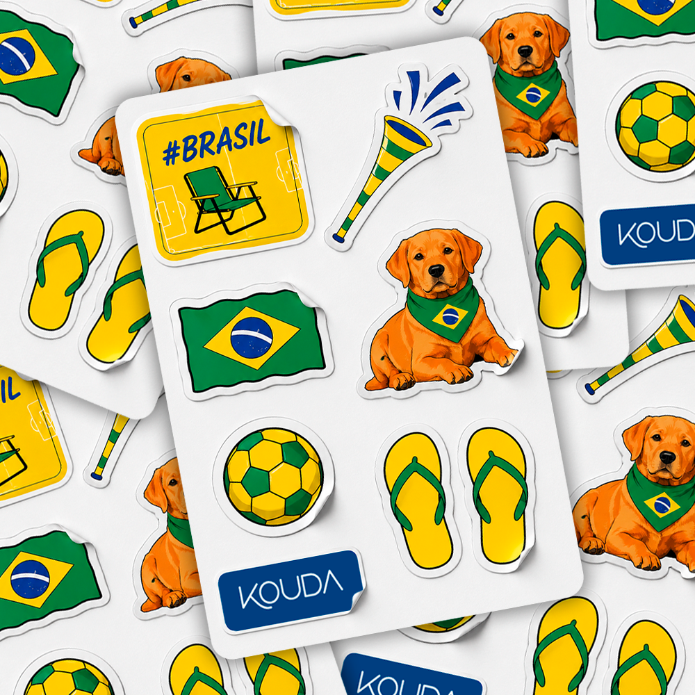 Cartela de Adesivos Kouda - Brasil