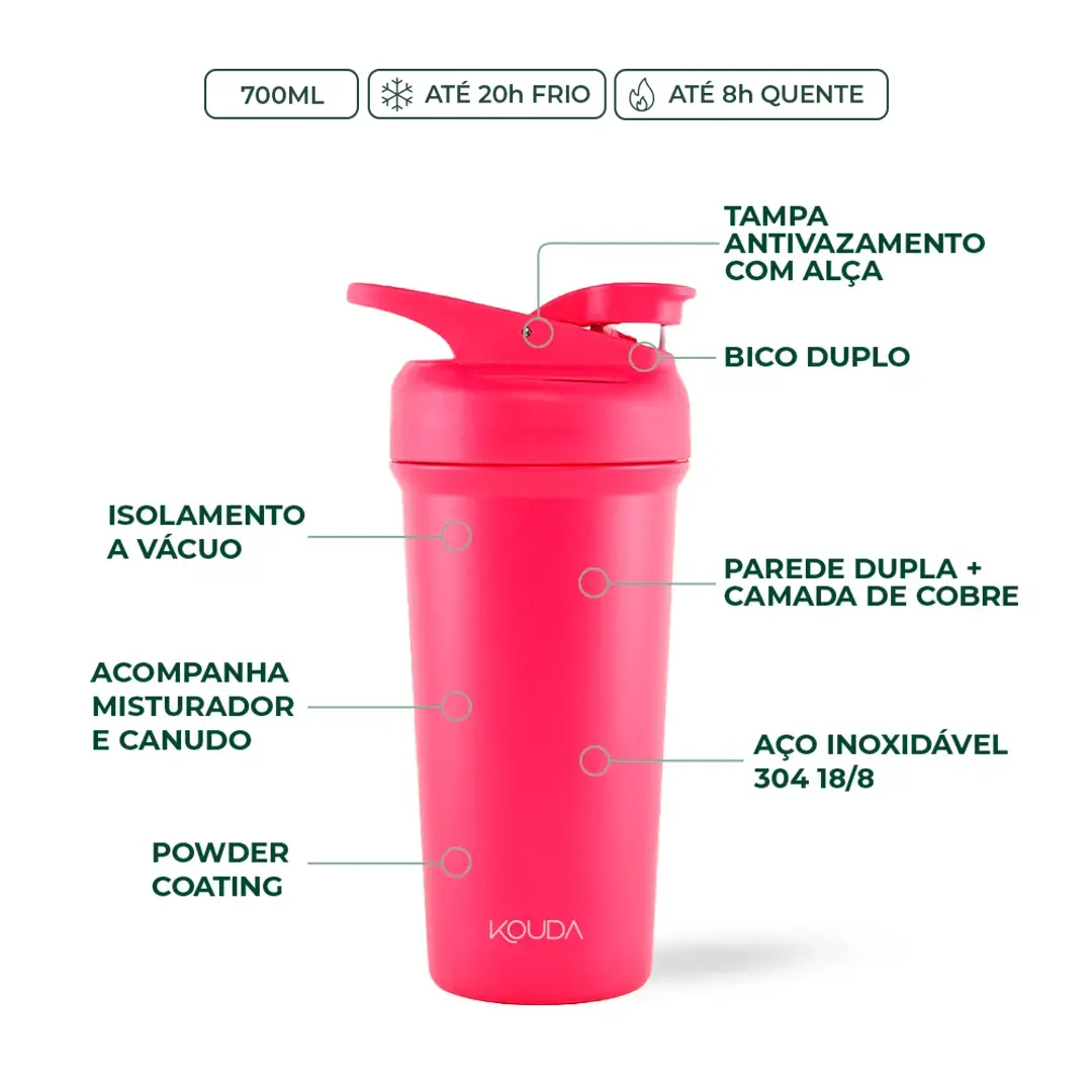 Coqueteleira Shaker Térmica Kouda Fox - 750ml