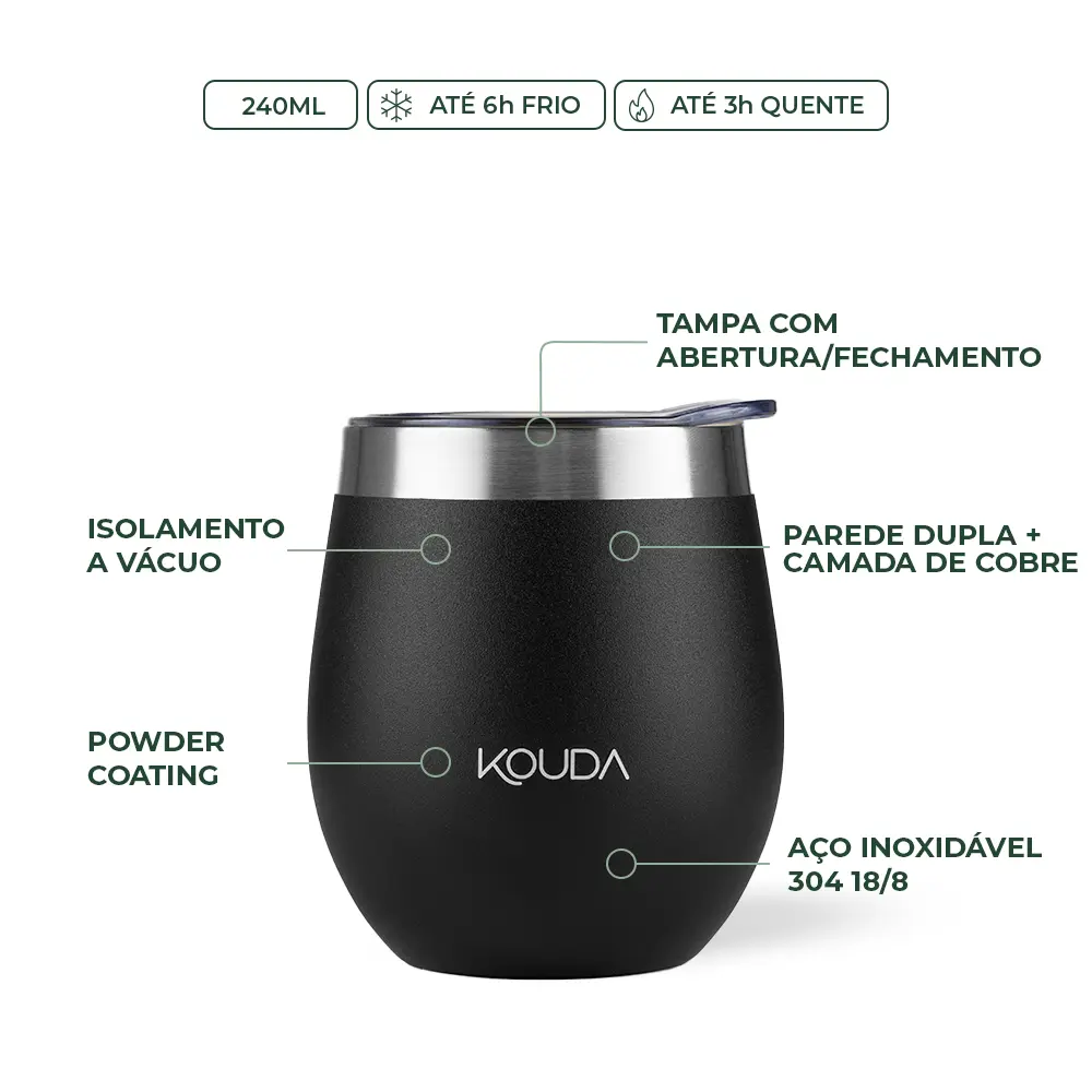 Copo Térmico Kouda Ivo - 240ml