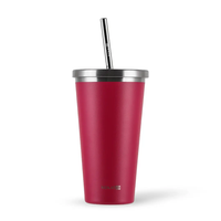 Copo Térmico com Canudo Kouda Beni - 570ml - Marsala