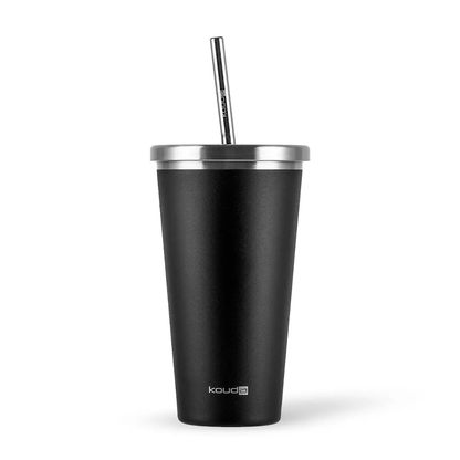 Copo Térmico com Canudo Kouda Beni - 570ml - Preto