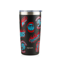 Copo Térmico Kouda Don - 500ml - Rock in Rio - On Fire - Preto