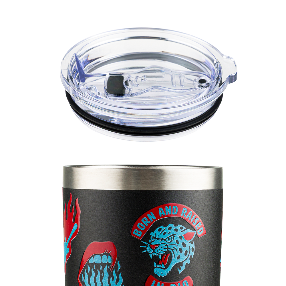 Copo Térmico Kouda Don - 500ml - Rock in Rio - On Fire - Preto