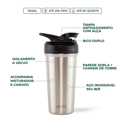 Coqueteleira Shaker Térmica Kouda Fox - 750ml