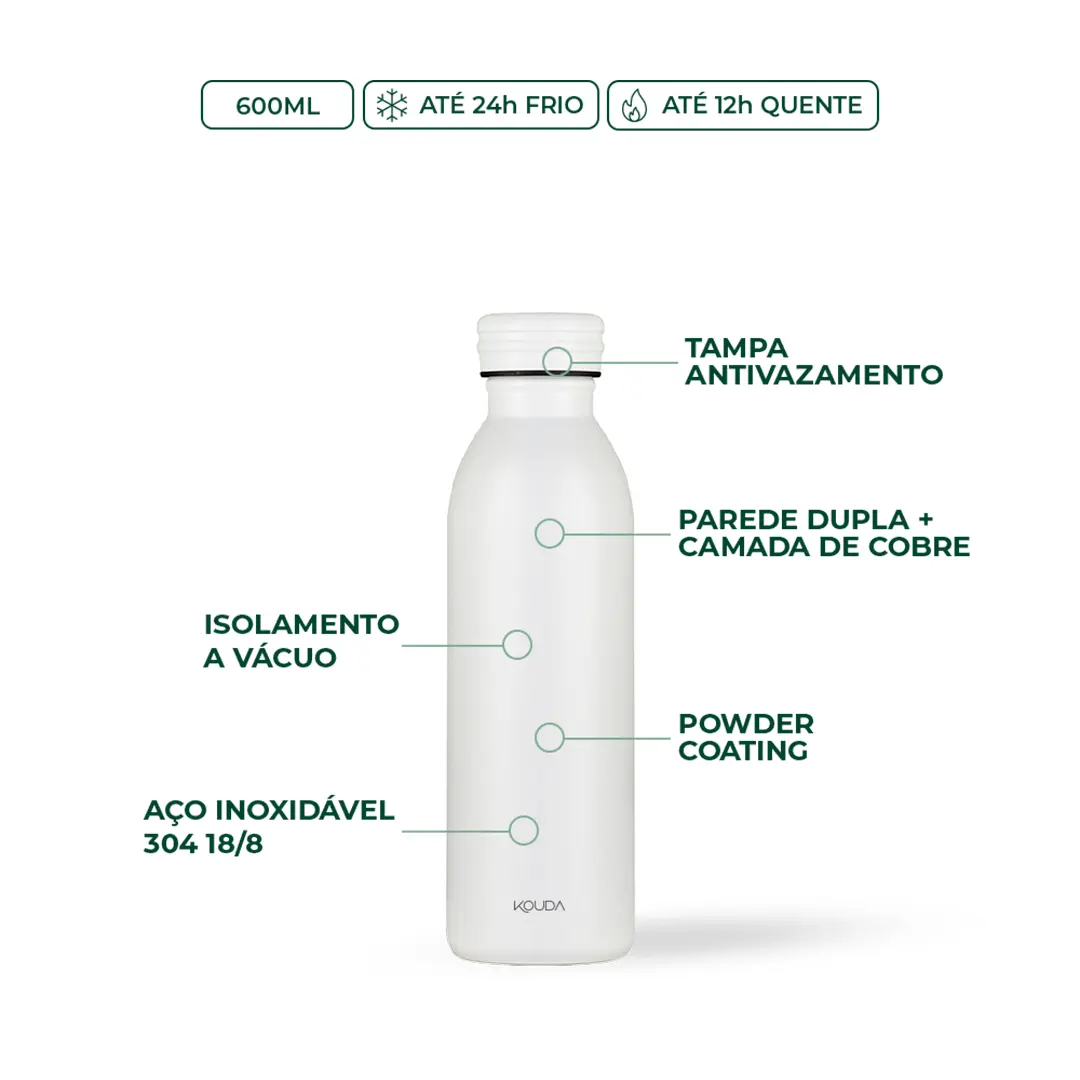 Garrafa Térmica Kouda Krios - 600ml