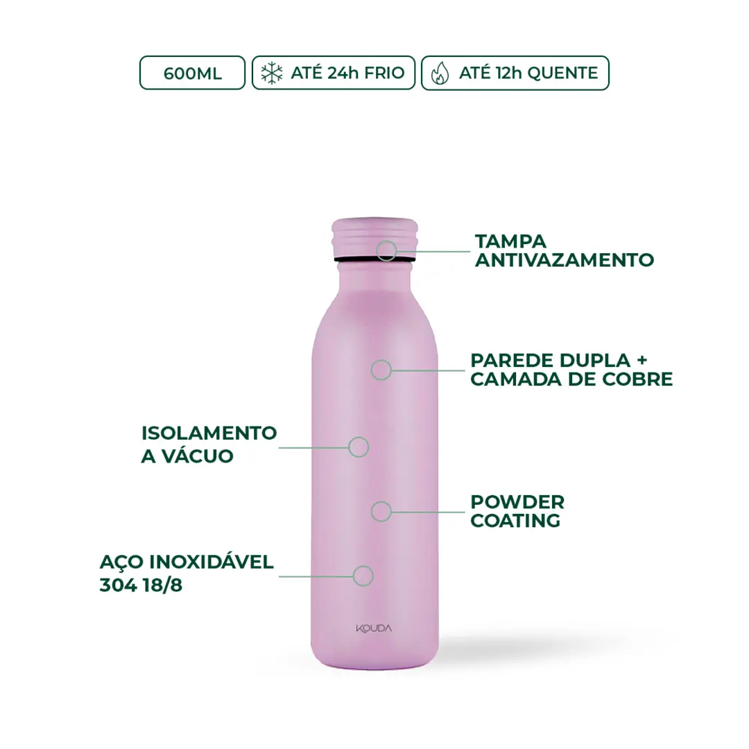 Garrafa Térmica Kouda Krios - 600ml