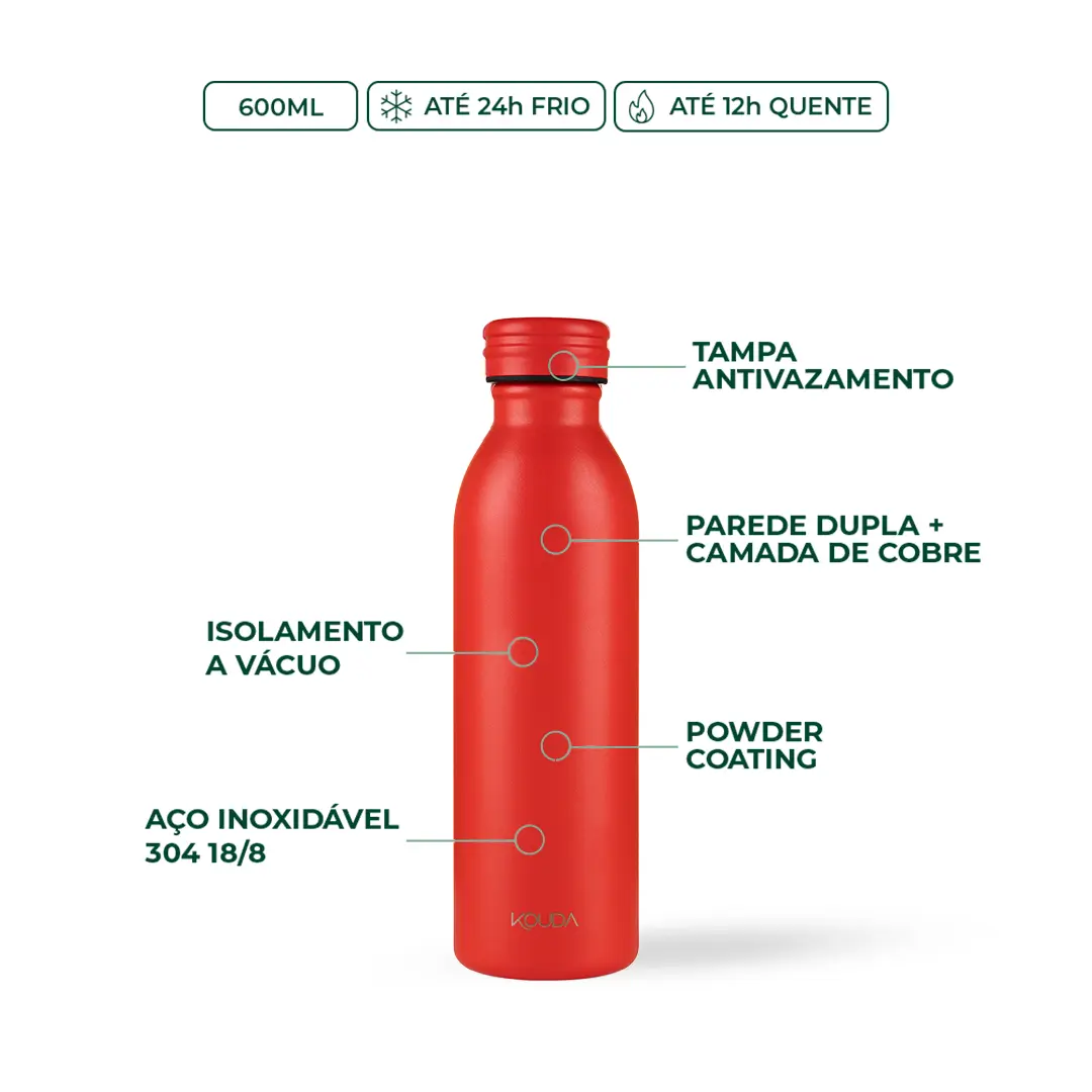 Garrafa Térmica Kouda Krios - 600ml