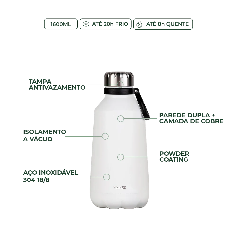 Garrafa Térmica Kouda Loa - 1600ml