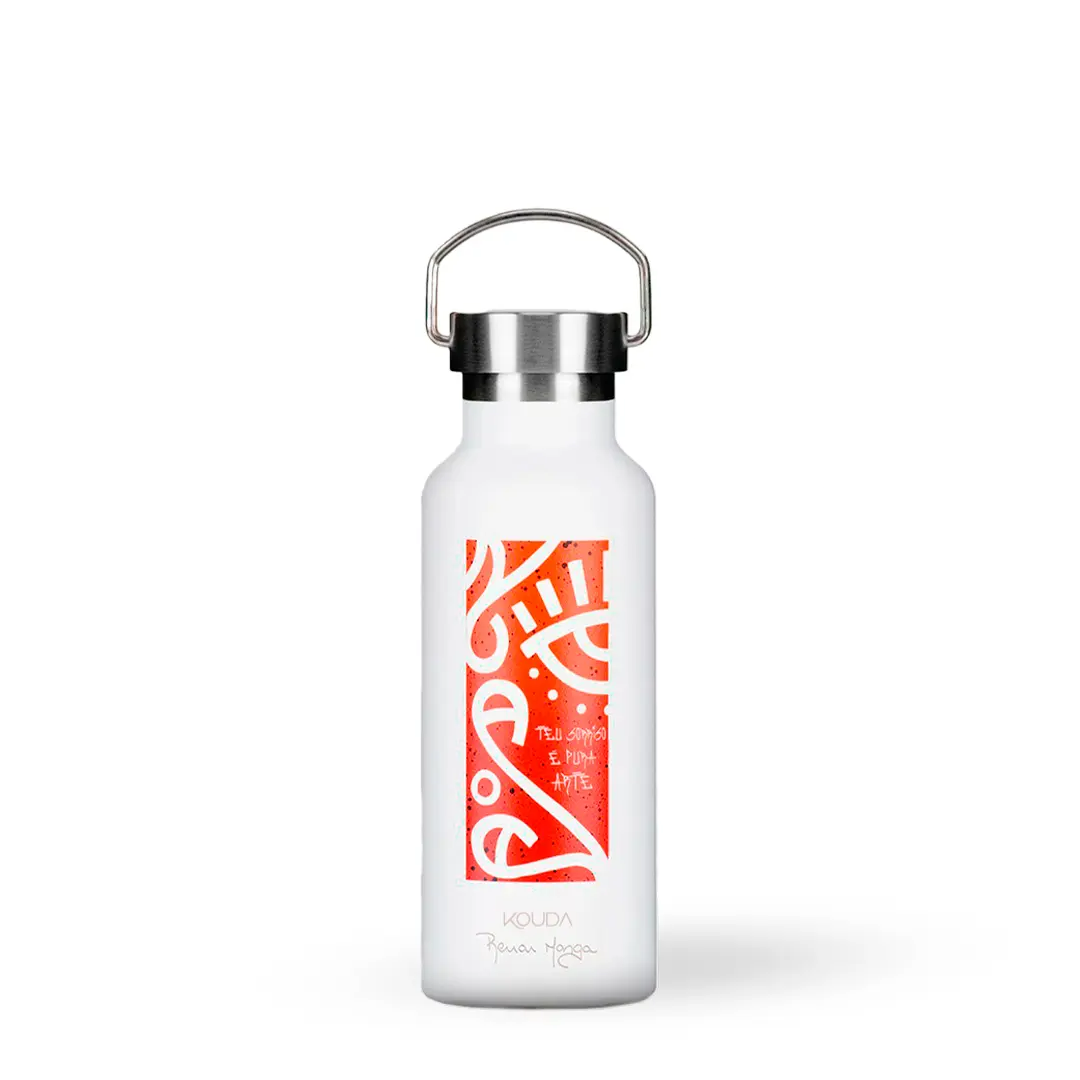 Garrafa Térmica Kouda Martial - Renan Manga - 500ml - Branco