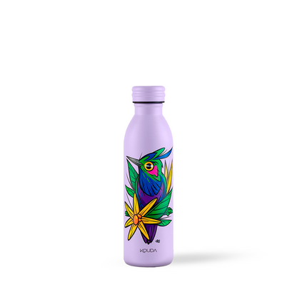 Garrafa Térmica Kouda Krios - Beija Flor - F. Garu - 600ml - Lavanda