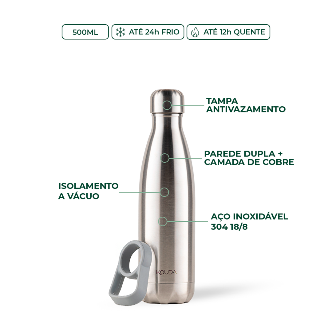 Garrafa Térmica Kouda Grey - 500ml