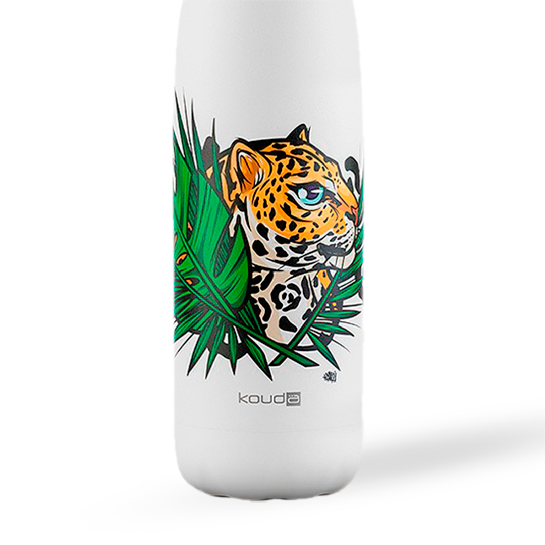 Garrafa Térmica Kouda Grey - Onça - F. Garu - 750ml - Branco