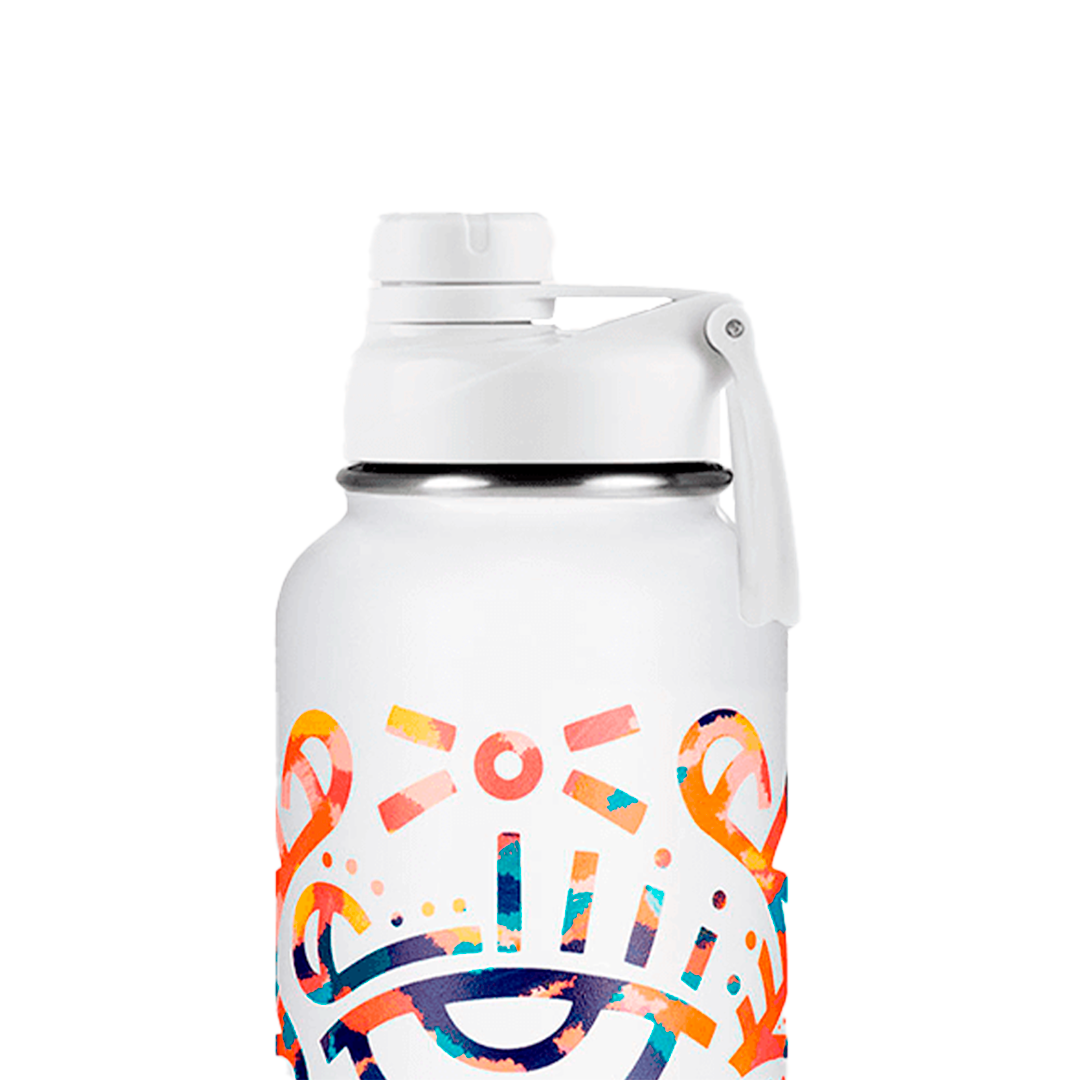 Garrafa Térmica Kouda Ladakh - Renan Manga - 960ml - Branco