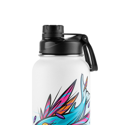 Garrafa Térmica Kouda Ladakh - Baleia - F. Garu - 960ml - Branco