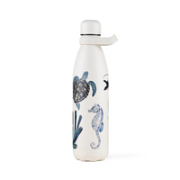 Garrafa Kouda Grey 750ml - Fauna e Flora Marinha - Clara Calmon - Branco