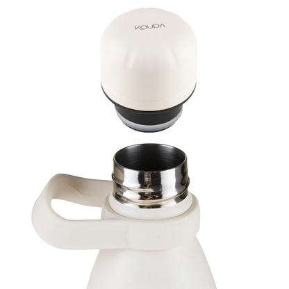 Garrafa Kouda Grey 750ml - Fauna e Flora Marinha - Clara Calmon - Branco