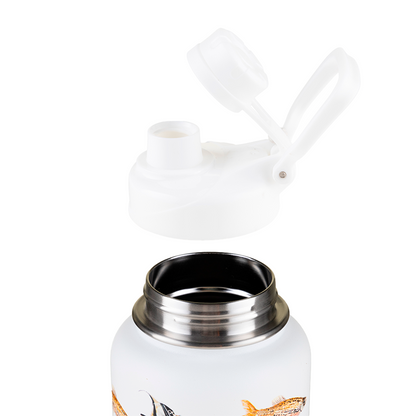 Garrafa Kouda Ladakh 960ml - Peixes - Clara Calmon - Branco