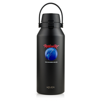 Garrafa Térmica Kouda Vega - 1 Litro - Rock in Rio - Globo - Preto