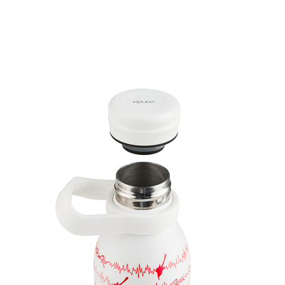 Garrafa Térmica Kouda Krios - 600ml - Rock in Rio - Sintonia  - Branco