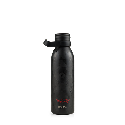 Garrafa Térmica Kouda Krios - 600ml - Rock in Rio - Fractal - Preto