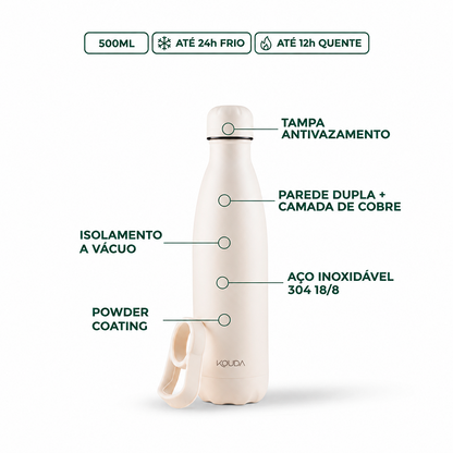 Garrafa Térmica Kouda Grey - 500ml - Off White