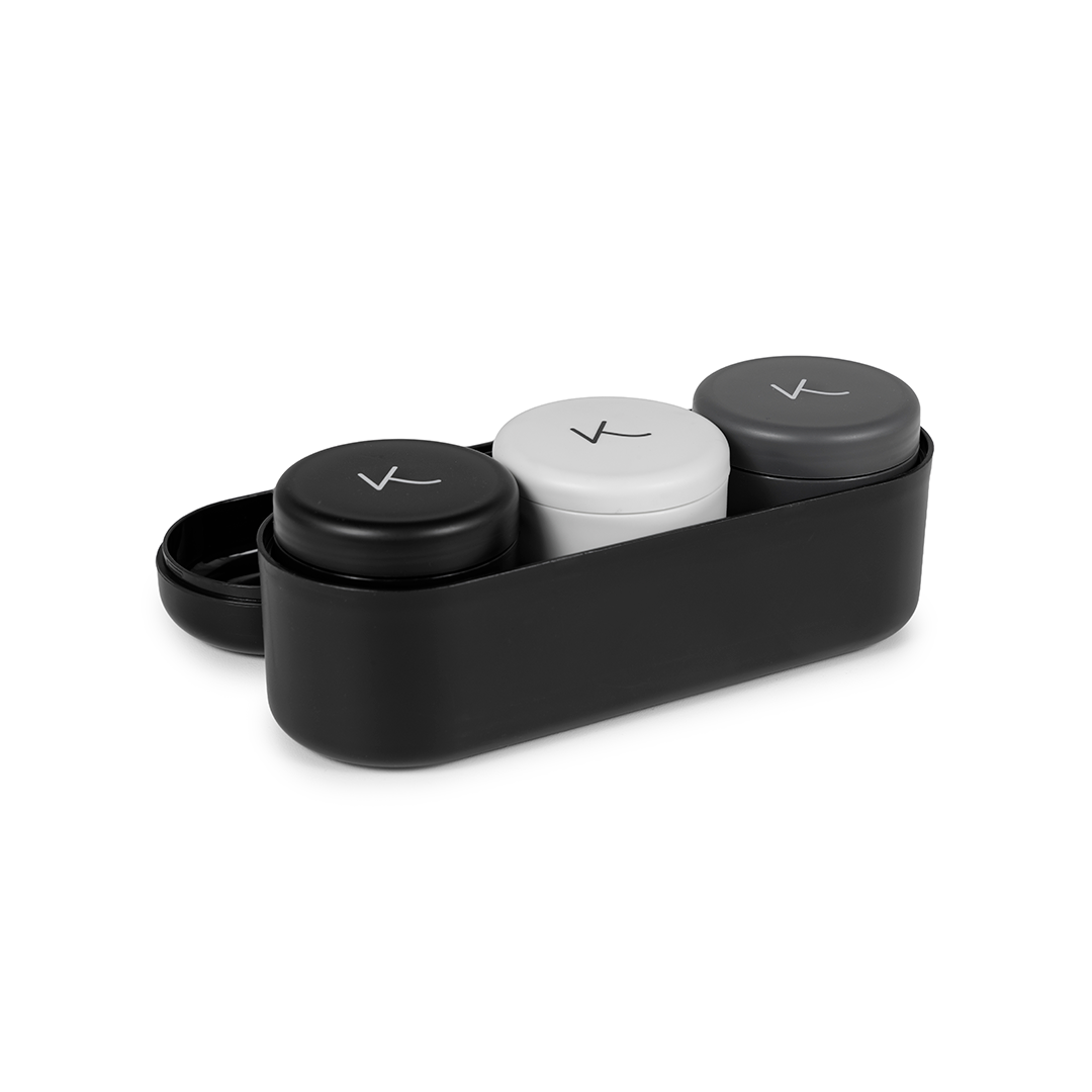 Conjunto de Porta Snacks Bento Petit - Preto