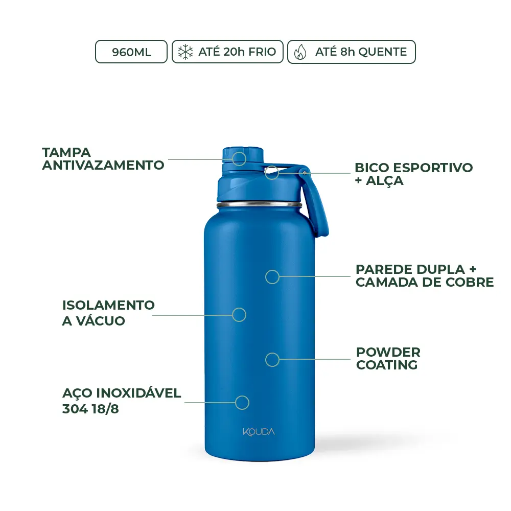 Garrafa Térmica Kouda Ladakh - 960ml