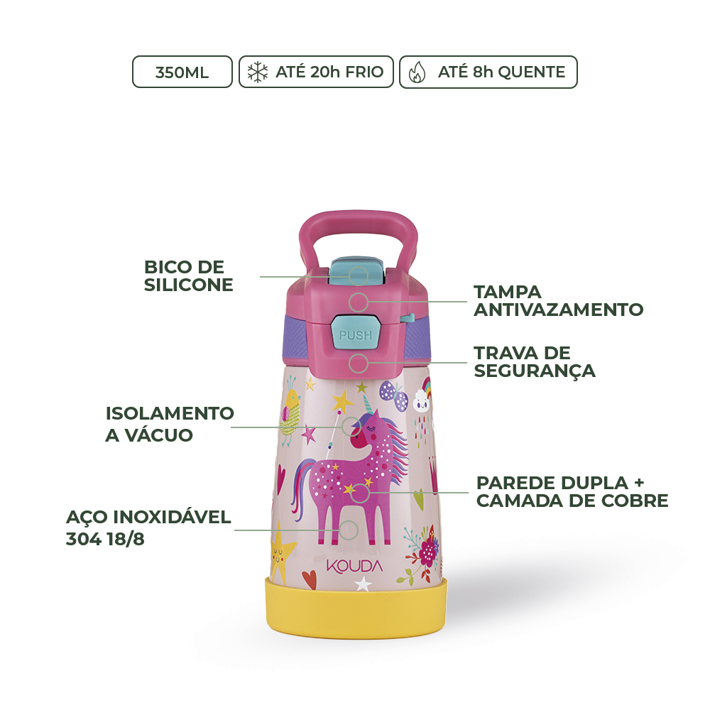 Garrafa Térmica Kouda Oka Kids – 350ml