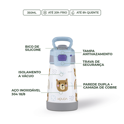 Garrafa Térmica Kouda Oka Kids – 350ml