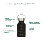 Garrafa Térmica Kouda Martial – 350ml PRETO 01